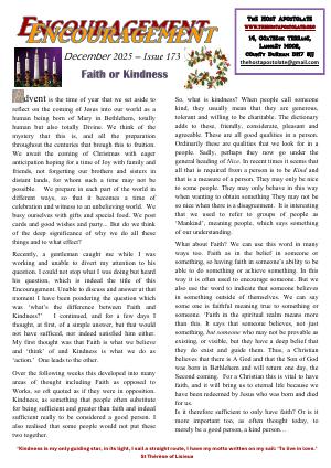 173. Encouragement December 2025 Faith or Kindness